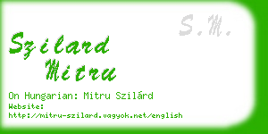 szilard mitru business card