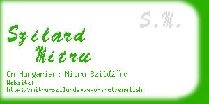 szilard mitru business card
